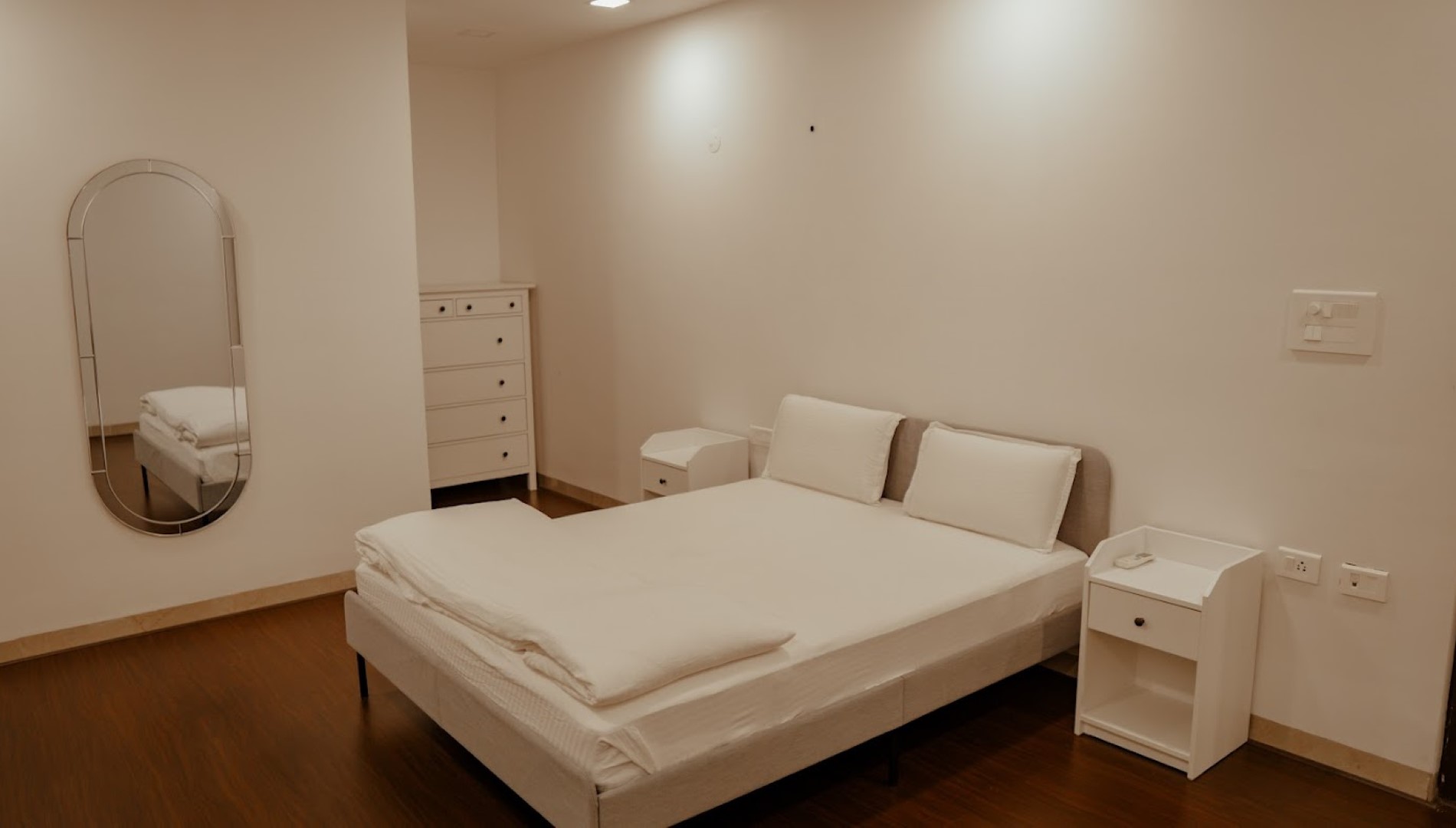 A luxurious bedroom at Bridge Service Apartments