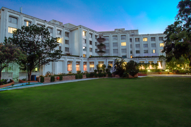 The exterior of Taj Deccan